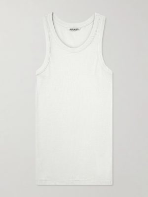 Ribbed Organic Cotton-Jersey Tank Top