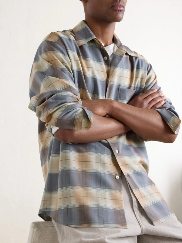 Checked Wool-Poplin Shirt - CU Checked Wool-Poplin Shirt - CU