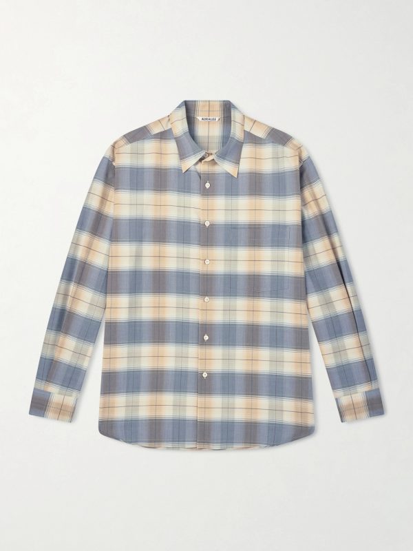 Checked Wool-Poplin Shirt Checked Wool-Poplin Shirt