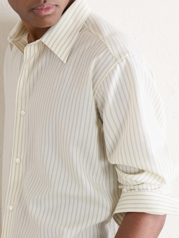 Striped Wool-Poplin Shirt - CU