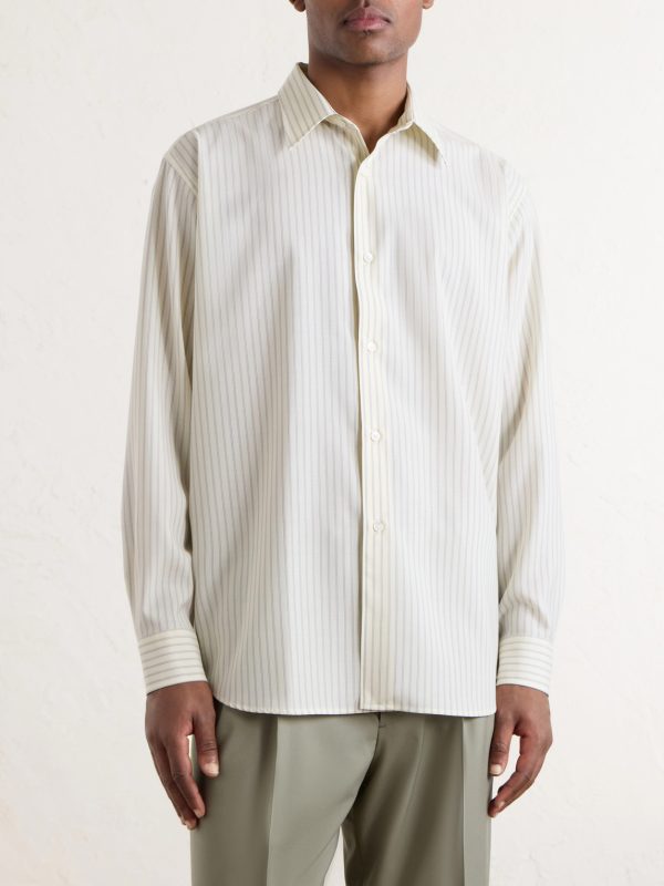 Striped Wool-Poplin Shirt - FR