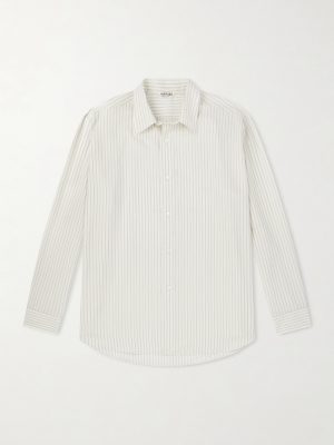 Striped Wool-Poplin Shirt