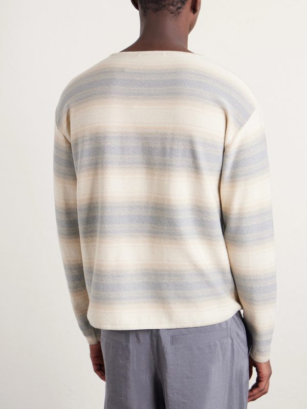 Dégradé Striped Cotton and Silk-Blend Sweater - BK