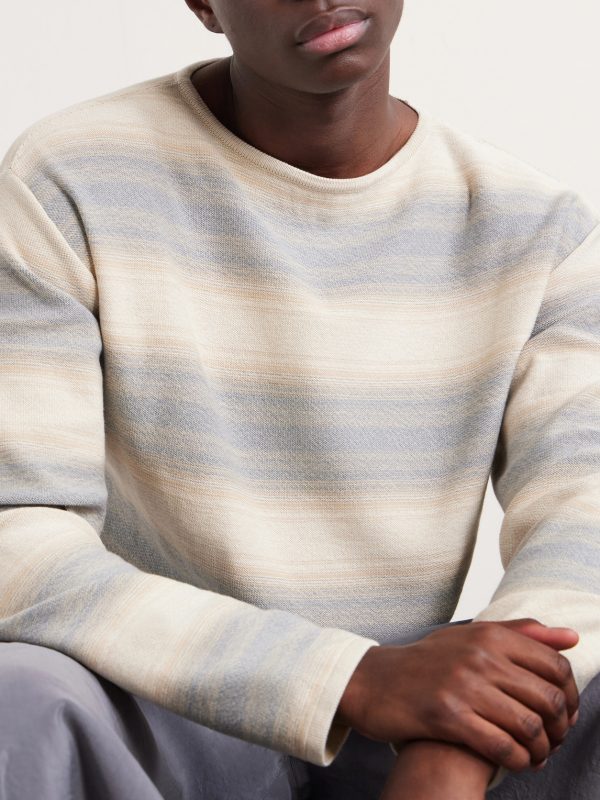 Dégradé Striped Cotton and Silk-Blend Sweater - CU