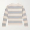 Dégradé Striped Cotton and Silk-Blend Sweater