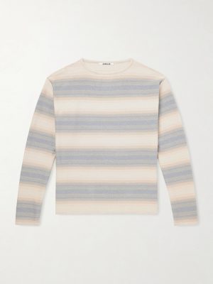 Dégradé Striped Cotton and Silk-Blend Sweater Dégradé Striped Cotton and Silk-Blend Sweater