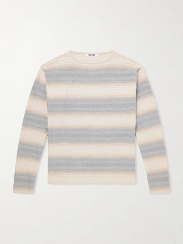 Dégradé Striped Cotton and Silk-Blend Sweater