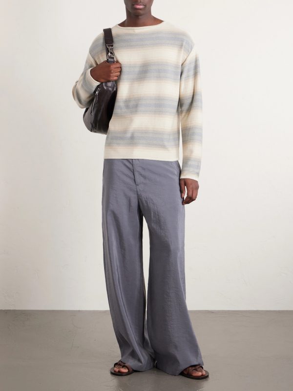 Dégradé Striped Cotton and Silk-Blend Sweater - OU