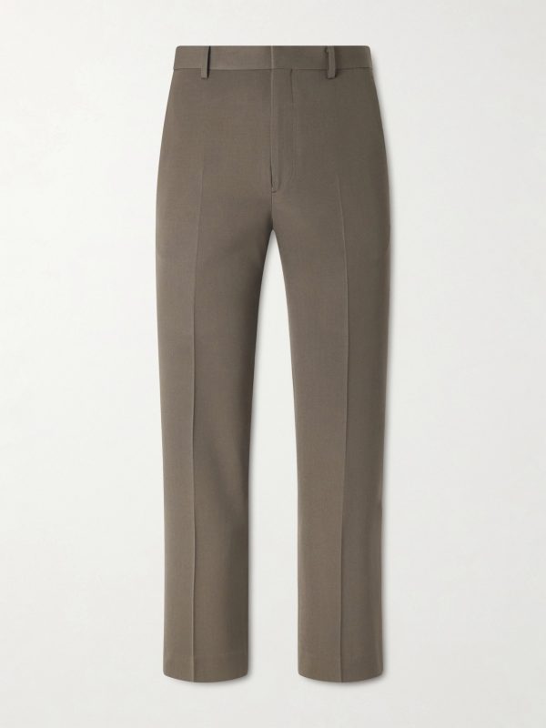 Straight-Leg Wool-Gabardine Trousers Straight-Leg Wool-Gabardine Trousers