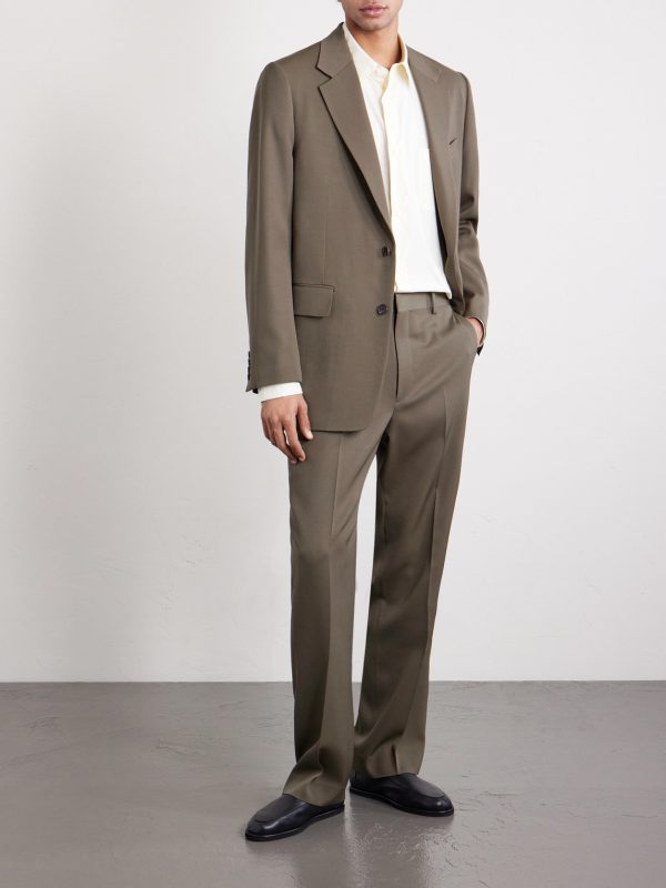 Straight-Leg Wool-Gabardine Trousers - OU Straight-Leg Wool-Gabardine Trousers - OU