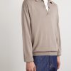 Open-Collar Cashmere and Silk-Blend Polo Shirt - FR