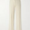 Straight-Leg Wool, Cotton and Linen-Blend Oxford Drawstring Trousers Straight-Leg Wool, Cotton and Linen-Blend Oxford Drawstring Trousers