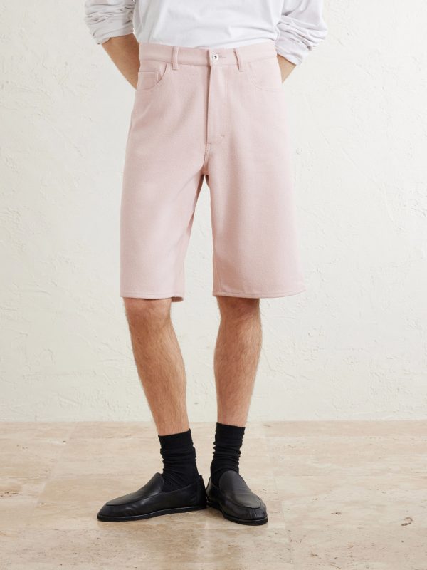 Wide-Leg Silk Shorts - FR
