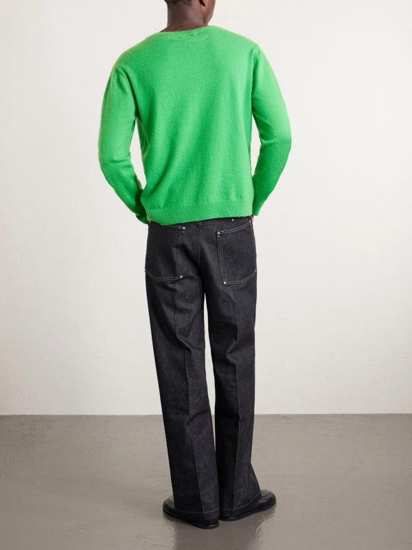 Brushed Cashmere and Cotton-Blend Sweater - BK Brushed Cashmere and Cotton-Blend Sweater - BK