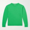 Brushed Cashmere and Cotton-Blend Sweater Brushed Cashmere and Cotton-Blend Sweater