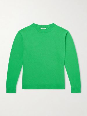 Brushed Cashmere and Cotton-Blend Sweater Brushed Cashmere and Cotton-Blend Sweater