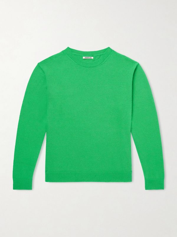 Brushed Cashmere and Cotton-Blend Sweater Brushed Cashmere and Cotton-Blend Sweater