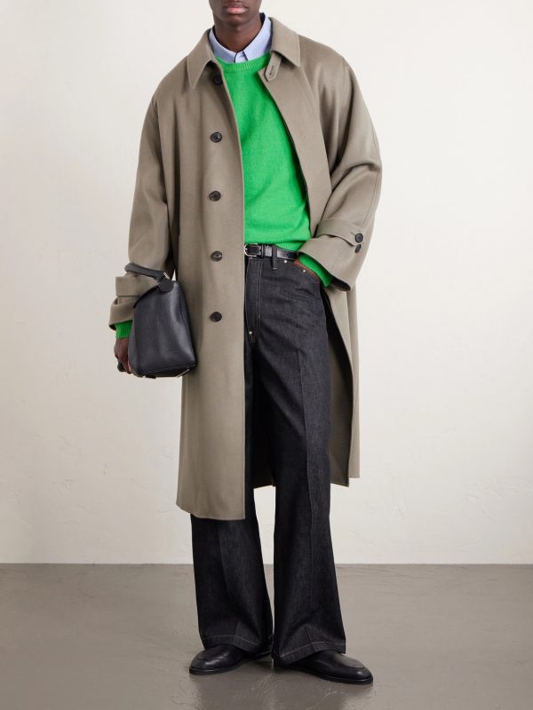 Brushed Cashmere and Cotton-Blend Sweater - OU Brushed Cashmere and Cotton-Blend Sweater - OU