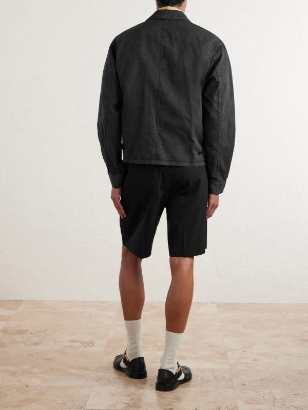 Garment-Dyed Cotton-Twill Blouson Jacket - BK Garment-Dyed Cotton-Twill Blouson Jacket - BK