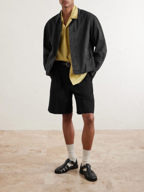 Garment-Dyed Cotton-Twill Blouson Jacket - OU Garment-Dyed Cotton-Twill Blouson Jacket - OU
