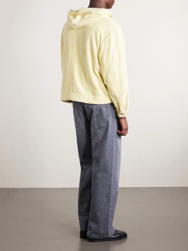 Cotton-Blend Terry Zip-Up Hoodie - BK Cotton-Blend Terry Zip-Up Hoodie - BK