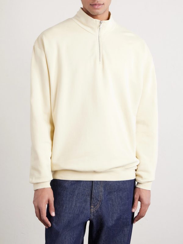 Cotton Half-Zip Sweatshirt - FR