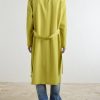 Belted Leather-Trimmed Wool-Canvas Trench Coat - BK