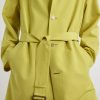 Belted Leather-Trimmed Wool-Canvas Trench Coat - CU