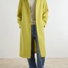 Belted Leather-Trimmed Wool-Canvas Trench Coat - OU