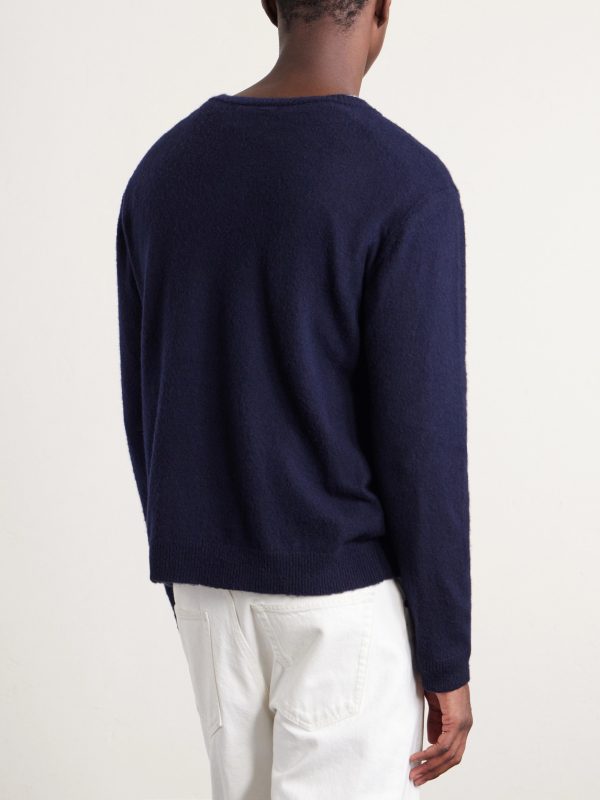 Brushed Cashmere and Cotton-Blend Sweater - BK