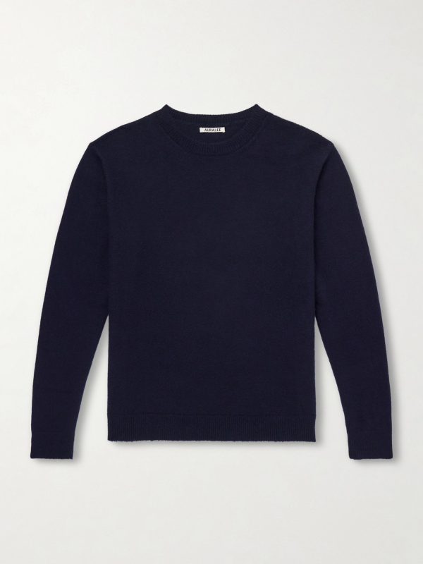 Brushed Cashmere and Cotton-Blend Sweater