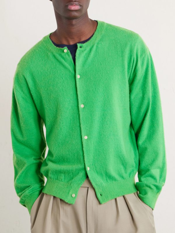 Brushed Cashmere and Cotton-Blend Cardigan - FR Brushed Cashmere and Cotton-Blend Cardigan - FR