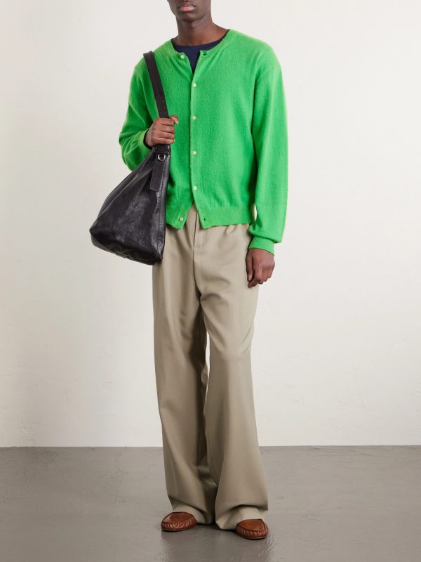 Brushed Cashmere and Cotton-Blend Cardigan - OU Brushed Cashmere and Cotton-Blend Cardigan - OU
