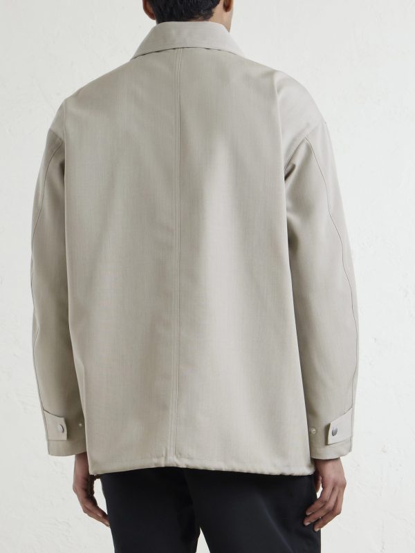 Wool-Canvas Blouson Jacket - BK Wool-Canvas Blouson Jacket - BK