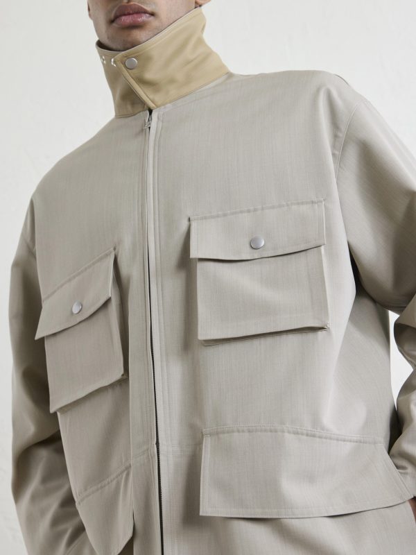 Wool-Canvas Blouson Jacket - CU Wool-Canvas Blouson Jacket - CU