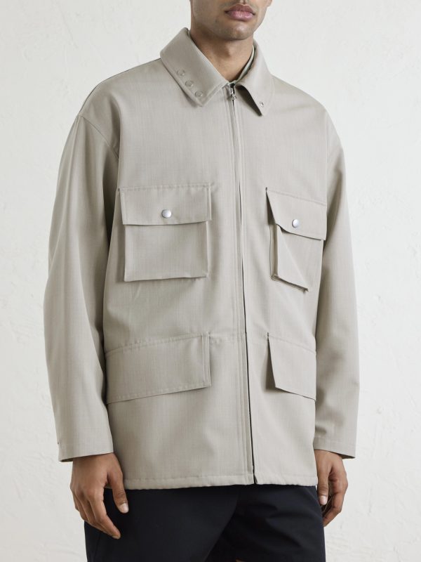 Wool-Canvas Blouson Jacket - FR Wool-Canvas Blouson Jacket - FR