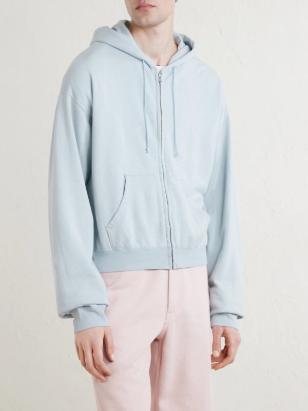 Cotton, Wool and Silk-Blend Zip-Up Hoodie - FR