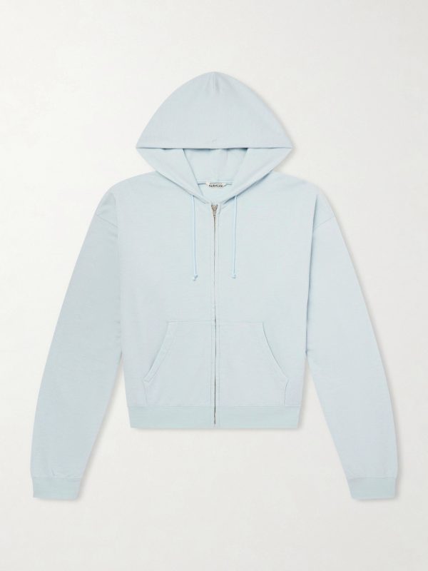 Cotton, Wool and Silk-Blend Zip-Up Hoodie
