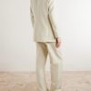 Double-Breasted Wool, Cotton And Linen-Blend Oxford Blazer - BK
