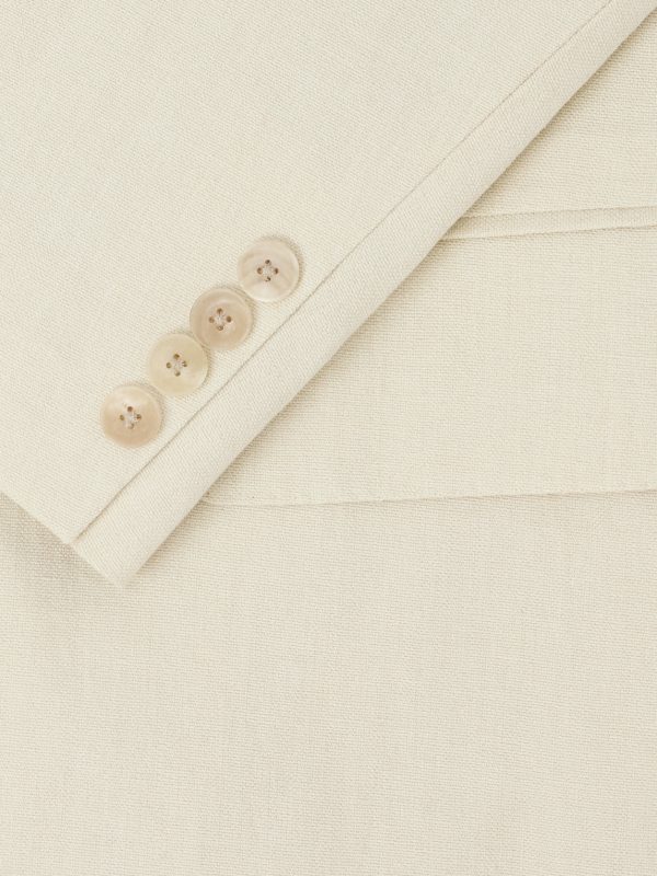 Double-Breasted Wool, Cotton And Linen-Blend Oxford Blazer - E1
