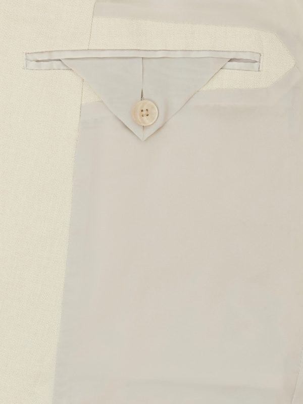 Double-Breasted Wool, Cotton And Linen-Blend Oxford Blazer - E2