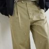 Wide-Leg Pleated Paint-Splattered Cotton-Twill Chinos - CU Wide-Leg Pleated Paint-Splattered Cotton-Twill Chinos - CU