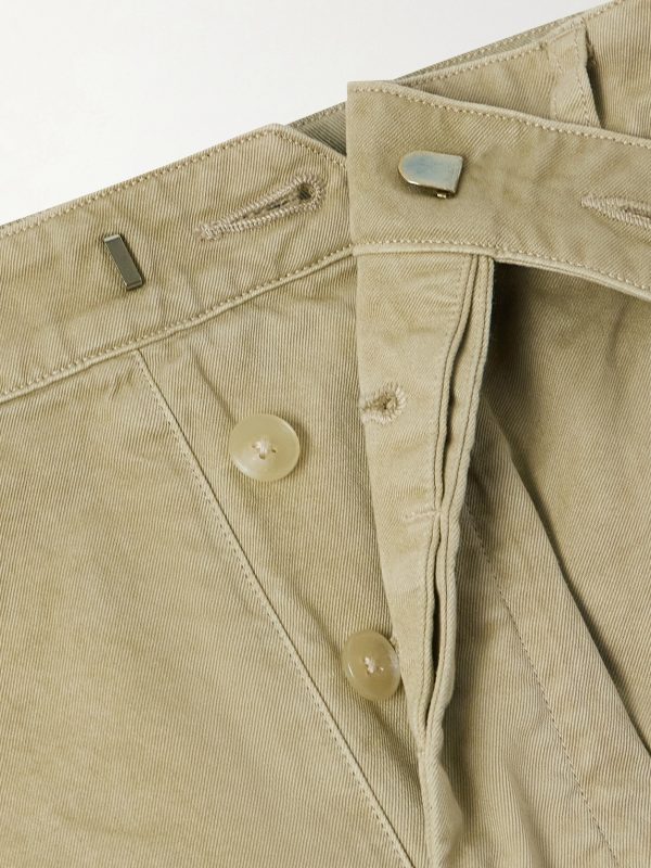 Wide-Leg Pleated Paint-Splattered Cotton-Twill Chinos - E1 Wide-Leg Pleated Paint-Splattered Cotton-Twill Chinos - E1