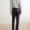 Straight-Leg Full-Grain Leather Trousers - BK Straight-Leg Full-Grain Leather Trousers - BK