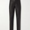 Straight-Leg Full-Grain Leather Trousers Straight-Leg Full-Grain Leather Trousers