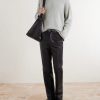 Straight-Leg Full-Grain Leather Trousers - OU Straight-Leg Full-Grain Leather Trousers - OU
