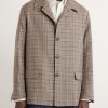 Checked Silk and Linen-Blend Tweed Jacket - FR
