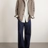 Checked Silk and Linen-Blend Tweed Jacket - OU