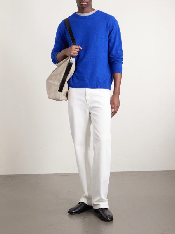 Brushed Cashmere and Cotton-Blend Sweater - OU