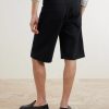 Wide-Leg Silk Shorts - BK Wide-Leg Silk Shorts - BK